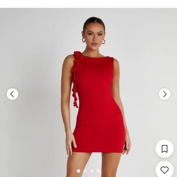 Meshki Red Mini Dress - Picture 2 of 6